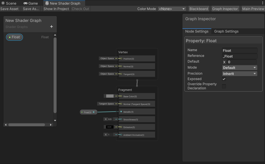 [Unity 3D] Shader Graphを使ったマテリアルのSurface Inputsの値をスクリプトから変更できないときの対処法。